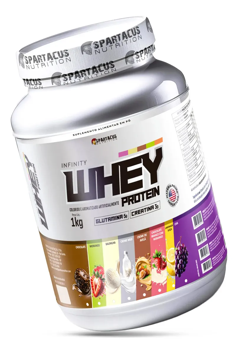 Whey Protein Spartacus Nutrition Sabor Chocolate 1kg Sem Glúten
